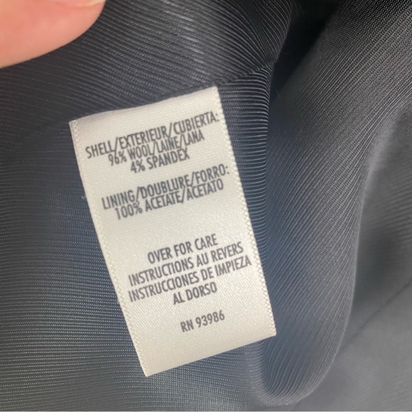 Casual Corner Classic Wool Stretch Single Breasted Blazer Black Size 2 - Picture 9 of 9